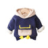 Autumn and winter boys plus velvet padded hooded coat